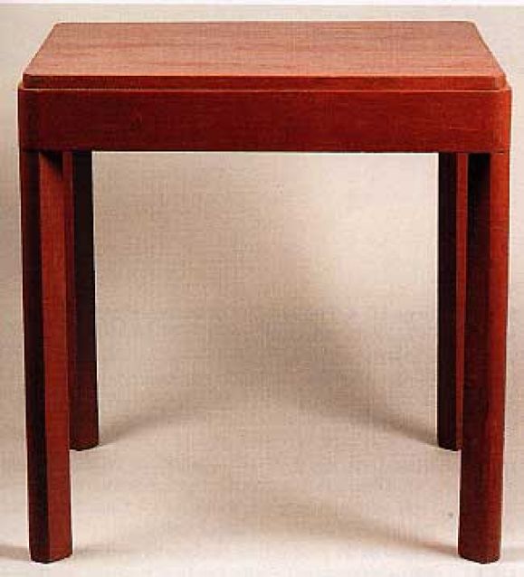 Erich Dieckmann Red Table & Set of Four Chairs