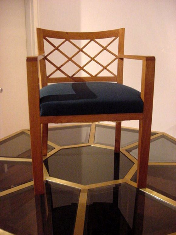A Jean Royere "Crosillon"  Oak Armchair