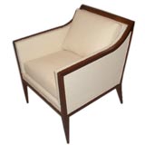 1930's Walnut Upholstered Club Chair