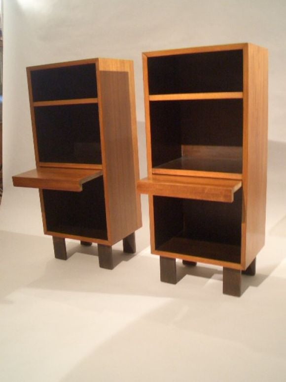George Nelson Pair of Walnut Bookshelves