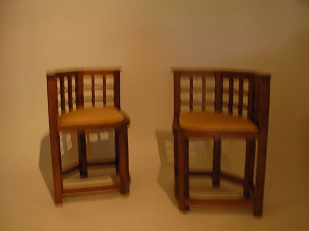 French A PAIR OF PIERRE DARIEL CORNER CHAIRS For Sale