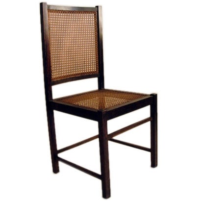 SET OF FIVE JACARANDA HAND CANED CHAIRS For Sale