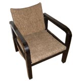 A Djo-Bourgeois Black Lacquered Wood Armchair