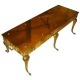 Unusual Italian Cast Brass Coffee Table
