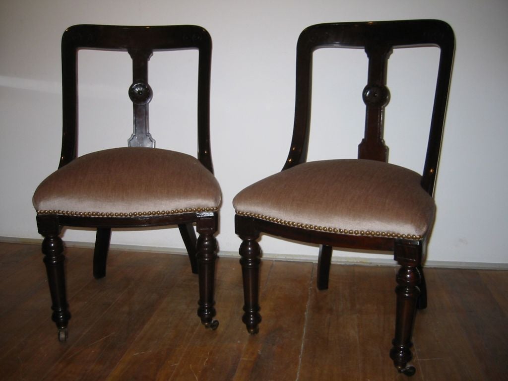 Nice Pair of Antique Hall Chairs 1