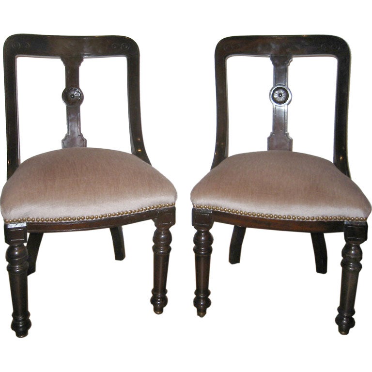Nice Pair of Antique Hall Chairs
