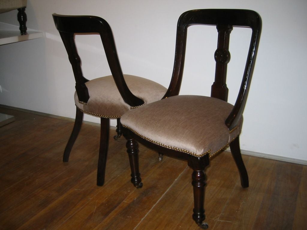 Nice Pair of Antique Hall Chairs 2