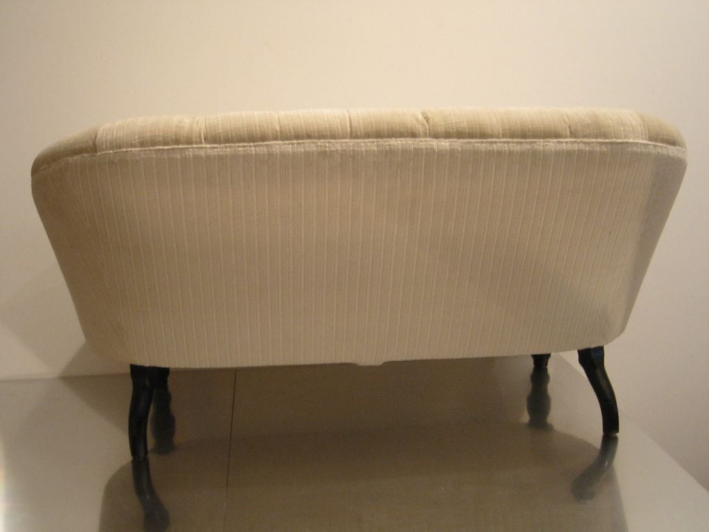 Upholstery One Antique Mahogany Loveseat