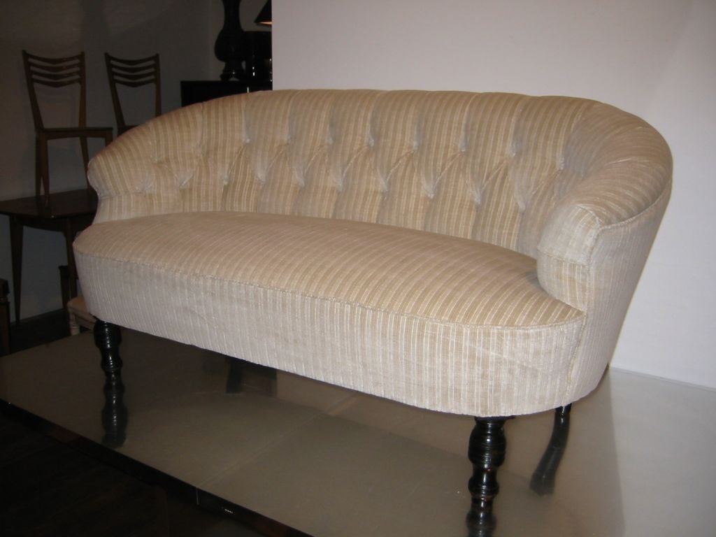 One Antique Mahogany Loveseat 1