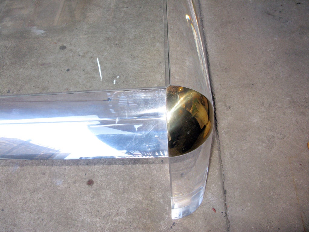 Glass Coffee Table by Karl Springer