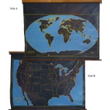 Map of the world, Map of the Americas: two sided