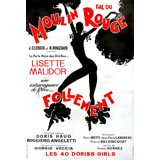 Vintage Rene Gruau Giant Moulin Rouge poster