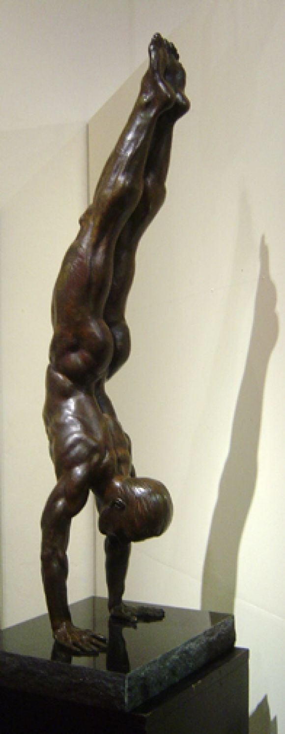 American The Gymnast, Bronze sculpture by Danielle Anjou