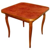 18th Century French Games/Tea Table with Fabric Top