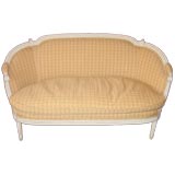 Antique French Painted and Upholstered Canape