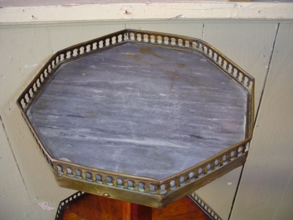 French Mahogany Marquetry Tiered Servante