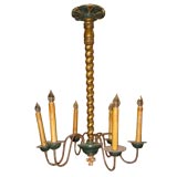 Antique Unusual Spanish Giltwood Chandelier