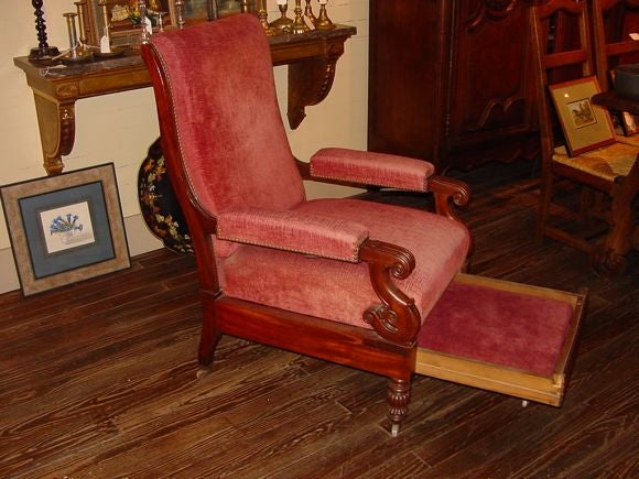 19th Century Exceptional Louis-Philippe Reclining Chair