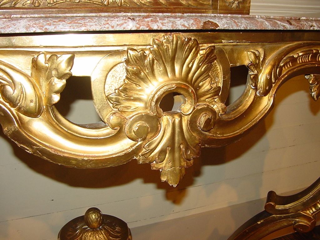 18th Century Louis XVI Period Gilt Console For Sale