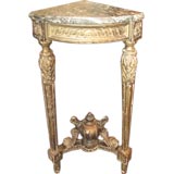 Louis XVI Period Gilded Corner Console