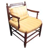 Grand Scale French Rush Seat  Armchair