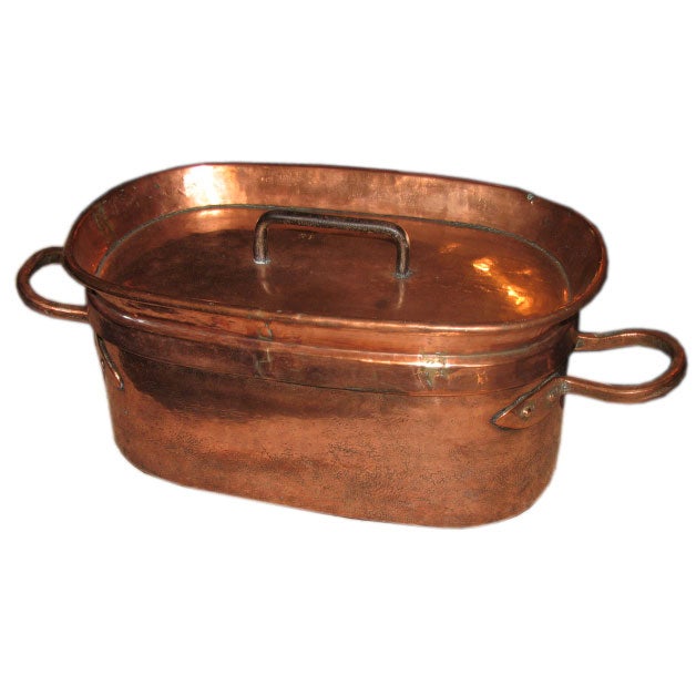 Large French Copper Daubiere