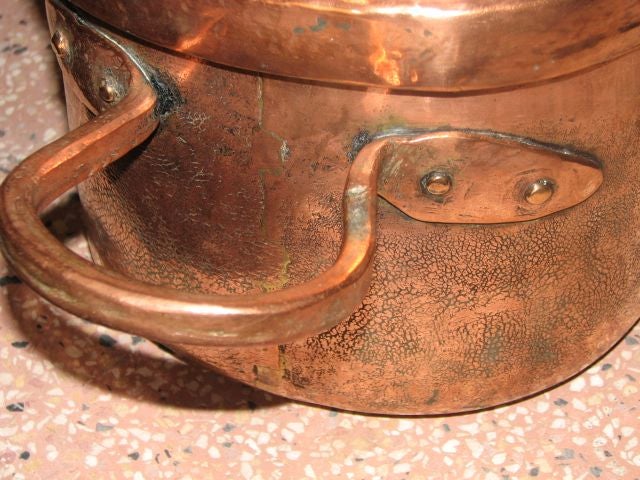 19th Century Large French Copper Daubiere