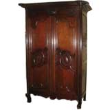 Fine Highly Carved Normandy Oak Armoire