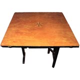 Pair of Belgium Folding Tables with Star Inlay