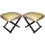 Pair of Inlaid Benches