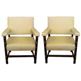 Pair of Inlaid Arm Chairs
