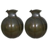 Pair of Bronze Vases by Just Anderson