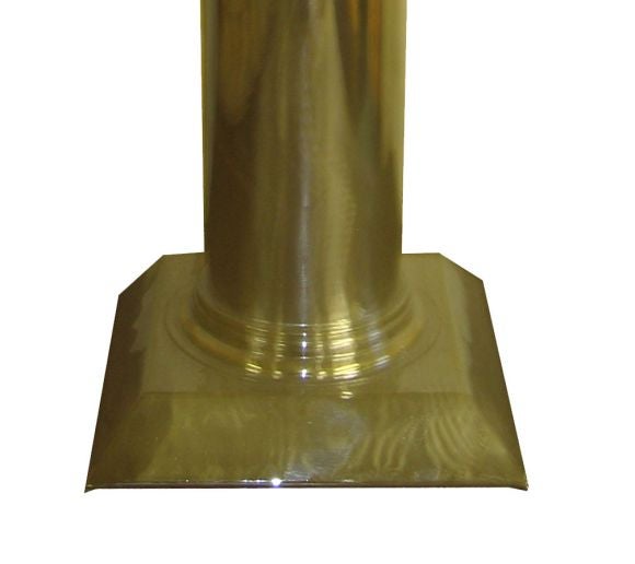 Pair of Silver-Plated Column Lamps