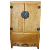 Vintage Asian Carved Wood Cabinet