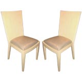 PAIR of Bone Inlay Chairs