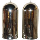 Pair of Mercury Glass Domes