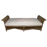 Antique wicker style chaise