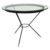 50's Glass Top Coffee Table