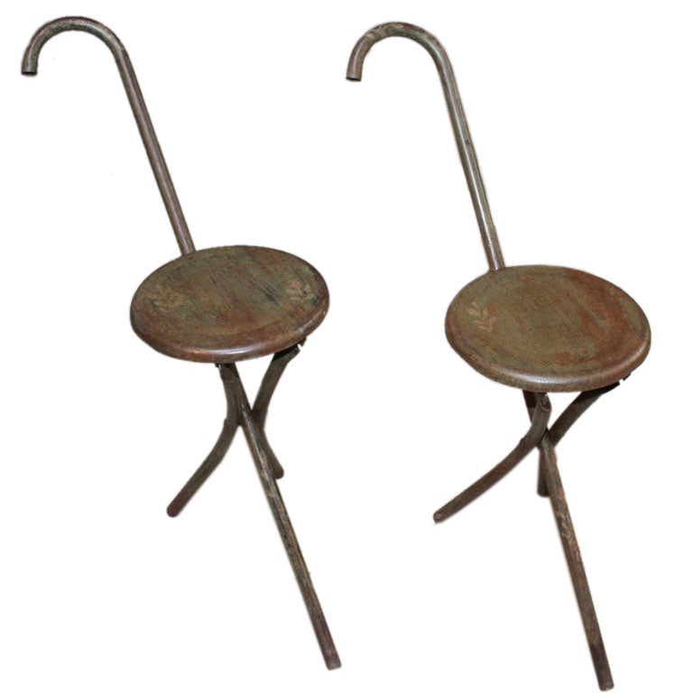 Pair of Folding Polo Stools
