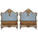 Antique Pair of 19th c. French Single Beds