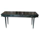 Green Parchment Console Table