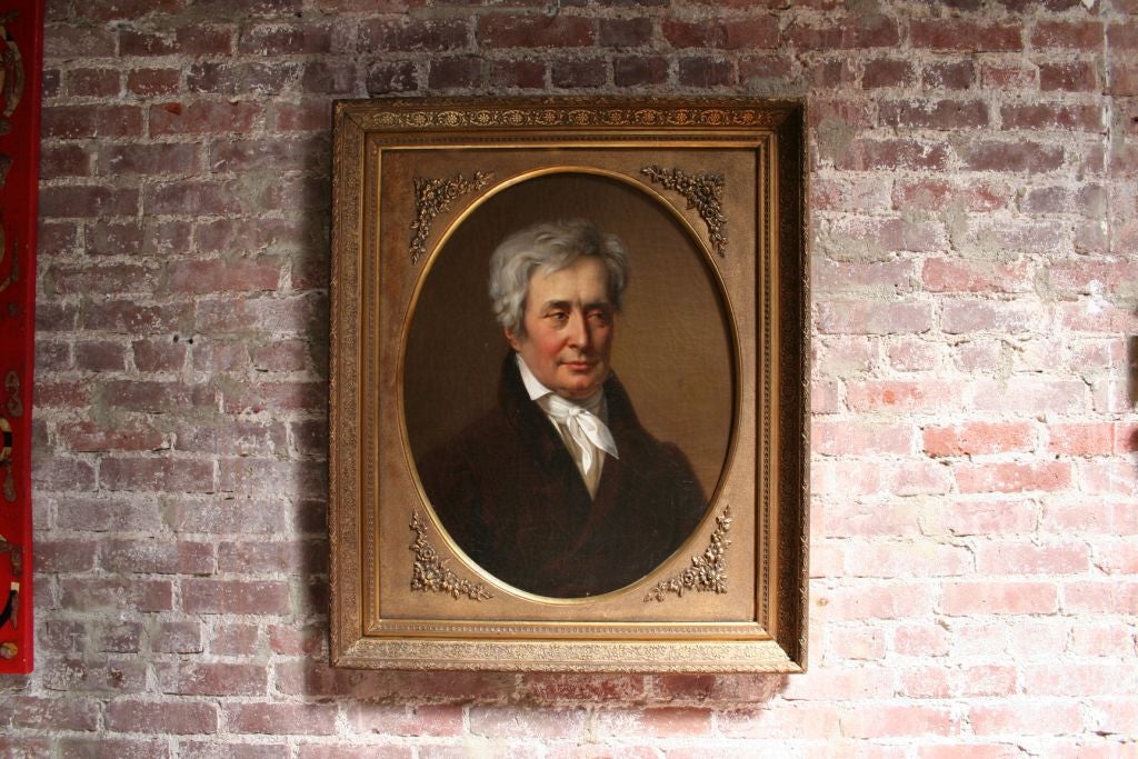 19th century oil portrait painting of count.