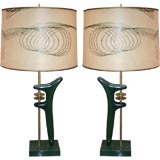 Pair of 50's Dali Style Lamps