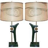 Pair of 50's Dali Style Lamps