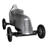 Vintage Machine Age Gas Powered Aluminum Tethered Racing Car