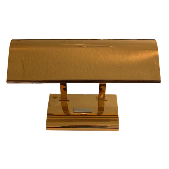 Large Mid-Century Moderne Bronze Desk Lamp by Silvercrest Bronze Co. For Sale
