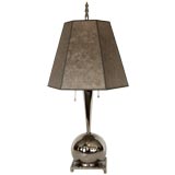 Rare Art Deco Nickel Plated Table Lamp by Frankl Studio, NY