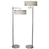 Aluminum Flip-Top Floor Lamp Kurt Verssen Style