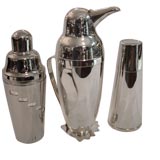 Selection of 1930's Silver Plated Napier Cocktail Shakers