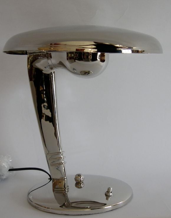 Streamline Art Deco Cobra Lamp by Norman Bel Geddes 1